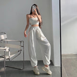 Stetnode back to school spring outfit Saya High-waisted Straight Leg Drawstring Sweatpants