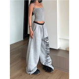 Stetnode Y2K Oversized Sweatpants Women Harajuku Print Patchwork Joggers Streetwear Wide Leg Pants Korean High Waist Baggy Trousers