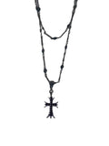 Stetnode Double Layered Beads Cross Necklace