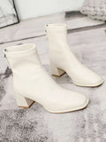 Stetnode Split-Joint Square-Toe Zipper Boots