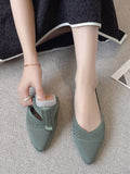 Stetnode Breathable Hollow Solid Color Flat Shoes