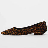 Stetnode Woman Fashion Leopard Print Low Heel Shoes Vintage Pointed Shallow Mouth Single Shoes 2024 Animal Print Office Female Shoes