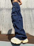 Stetnode Washed Multi Pocket Cargo Jeans