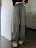 Stetnode Washed Distressed High Rise Boyfriend Jeans