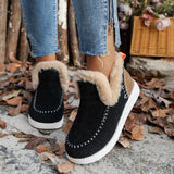 Stetnode Ladies Shoes 2024 High Quality Slip-on Women's Boots Fashion Short Plush Daily Boots Women Winter Round Toe Plus Size Snow Boots