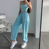 Stetnode back to school spring outfit Saya High-waisted Straight Leg Drawstring Sweatpants