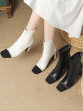 Stetnode Chains Split-Joint Square-Toe Boots Pumps