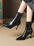 Stetnode Pointed-Toe Split-Joint Boots Pumps