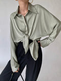 Stetnode 2024 New Fahion Spring Outfit Charlotte Oversized Button Up Collared Shirt