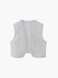 Stetnode 2024 New Fahion Spring Outfit Embroidered Floral Vest