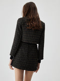 Stetnode 2024 New Fashion Spring Outfit Sequined Button Short Blazer