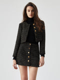 Stetnode 2024 New Fashion Spring Outfit Sequined Button Short Blazer