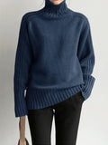 Stetnode 2024 New Fashion Spring Outfit Solid High Neck Knit Sweater