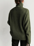 Stetnode 2024 New Fashion Spring Outfit Solid High Neck Knit Sweater