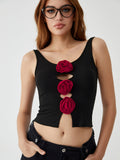 Stetnode 2024 New Fahion Spring Outfit Bulgarian Rose Cut Out Cami