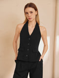 Stetnode 2024 New Fahion Spring Outfit Minimalism Tailored Halter Waistcoat