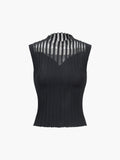 Stetnode 2024 New Fashion Spring Outfit Solid Pleated Sweater Vest