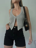 Stetnode 2024 New Fahion Spring Outfit Classic Hook-and-Eye Knit Vest