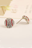 Stetnode Basketball Baseball Football Diamond Stud Earrings