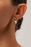 Stetnode Bow Heart Stud Earrings