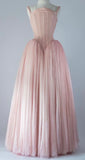 Stetnode Vintage Ball Gown Straps Pink Tulle Long Length Prom Dresses Birthday Outfits C3554