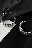 Stetnode Checkerboard Half Ring Earrings