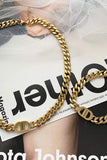 Stetnode Chunky Chain Letter Double D Necklace & Bracelet