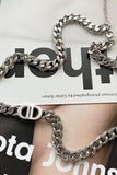 Stetnode Chunky Chain Letter Double D Necklace & Bracelet