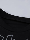 Stetnode Vintage Face Black Crop Top