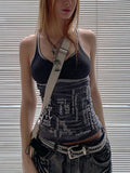 Stetnode Contrast Letter Stripe Tank Top