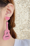 Stetnode Glitter Guitar Earrings