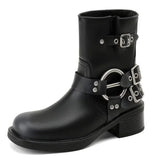 Stetnode Grunge Sleaze Motorcycle Buckle Boots