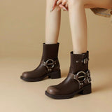 Stetnode Grunge Sleaze Motorcycle Buckle Boots