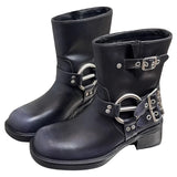 Stetnode Grunge Sleaze Motorcycle Buckle Boots