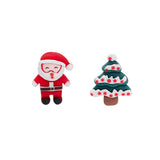 Stetnode Creative Kawaii Bear Santa Claus Deer Asymmetric Earrings For Women Cute Snowman Baby Earrings Christmas Jewelry New Year Gifts