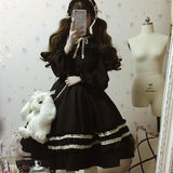 Stetnode Ruffled Puff Sleeve Bowtie Princesscore Dress