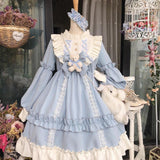 Stetnode Ruffled Puff Sleeve Bowtie Princesscore Dress