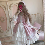 Stetnode Ruffled Puff Sleeve Bowtie Princesscore Dress