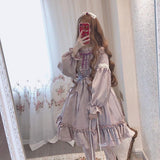 Stetnode Ruffled Puff Sleeve Bowtie Princesscore Dress