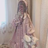 Stetnode Ruffled Puff Sleeve Bowtie Princesscore Dress