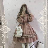 Stetnode Ruffled Puff Sleeve Bowtie Princesscore Dress