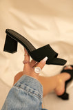 Stetnode Valentine Block Heel Mules - Black