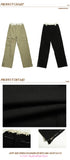 Stetnode back to school spring outfit Gemma Solid Color Multi Pocket Cargo Straight Leg Pants