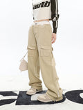 Stetnode back to school spring outfit Gemma Solid Color Multi Pocket Cargo Straight Leg Pants