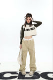 Stetnode back to school spring outfit Gemma Solid Color Multi Pocket Cargo Straight Leg Pants