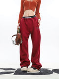 Stetnode back to school spring outfit RVNTENG Solid Color Baggy Loose Sweatpants