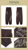 Stetnode back to school spring outfit BeerBro Graphic Letter Print Solid Color Sweatpants