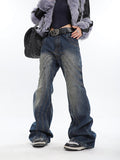 Stetnode back to school spring outfit Braelyn Washed Denim Blue Patchwork Jeans Pants