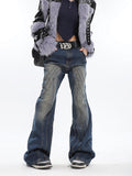 Stetnode back to school spring outfit Braelyn Washed Denim Blue Patchwork Jeans Pants