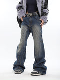 Stetnode back to school spring outfit Braelyn Washed Denim Blue Patchwork Jeans Pants